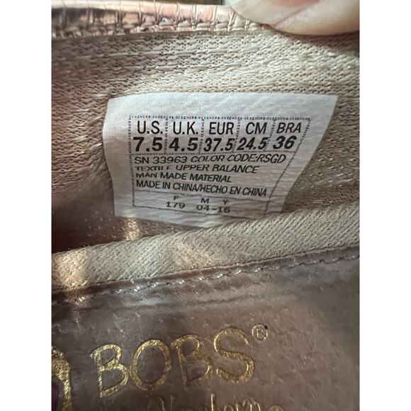 Toms Classic Alpargata Flat Gold Sparkle Canvas  Slip On Loafer Sz 7.5 - Picture 8 of 8